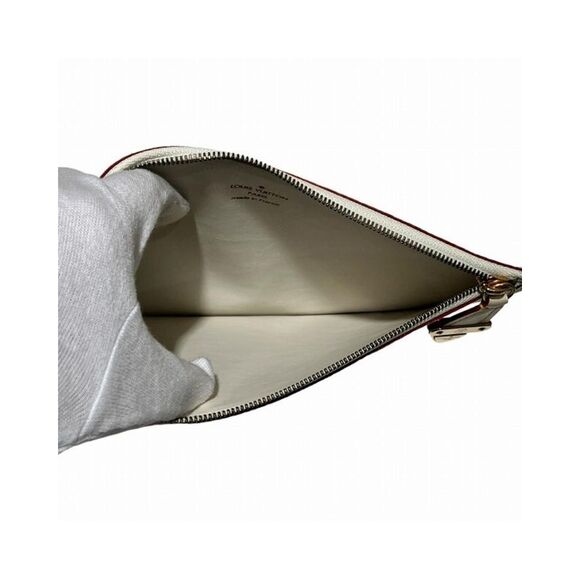 Pre Loved Louis Vuitton Pochette Epi Leather Clutch Women White Clutch Bags - Picture 6 of 8